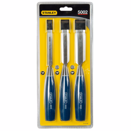STANLEY 5002 3PCS WOOD CHISEL 3 PCS 12,18,25 MM