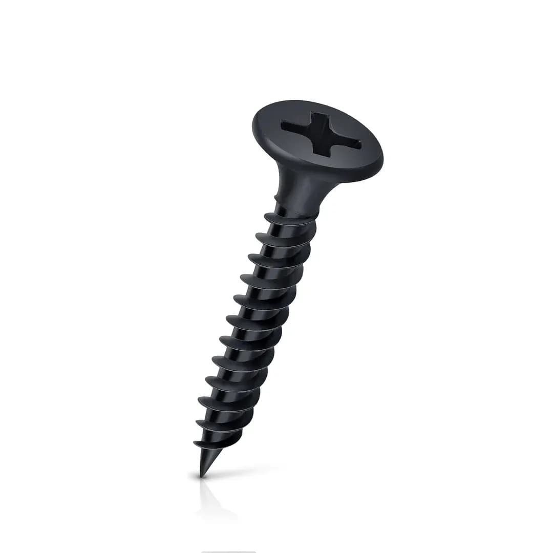 Black Screw 8 X 3" Flat Head