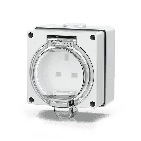 Weather proof Socket Outlet  13A 250V IP55 56UKO-313 Kripal
