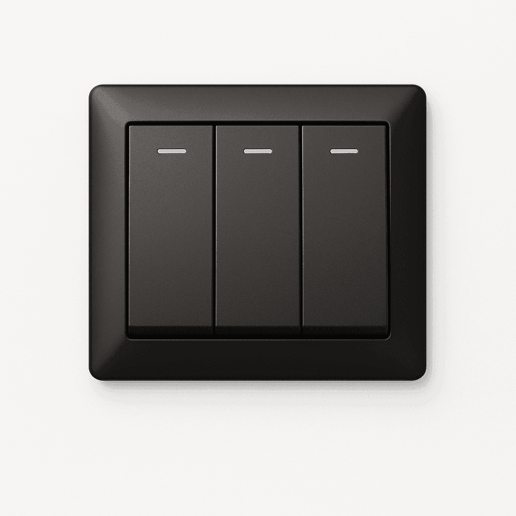 Switch outlet 3 Gang 1 - 13A (Black)