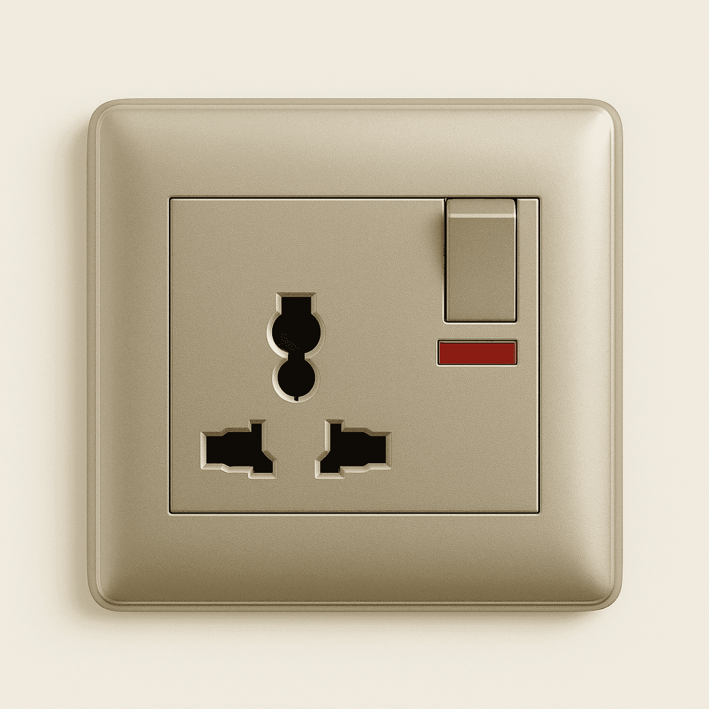 Socket Switch Single - 13A (Grey)