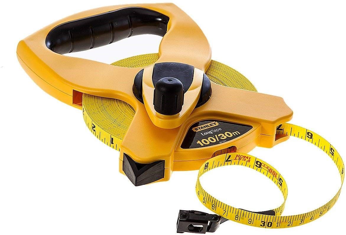 STANLEY OPEN CASE FIBER GLASS BLADE  MEASURING TAPE 100MMX10MM METRIC