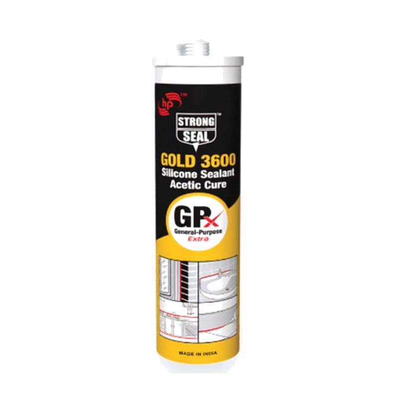 HP Strong Seal Gold 3600 Anti Fungal Silicone Sealant (Acetic Cure) - Clear