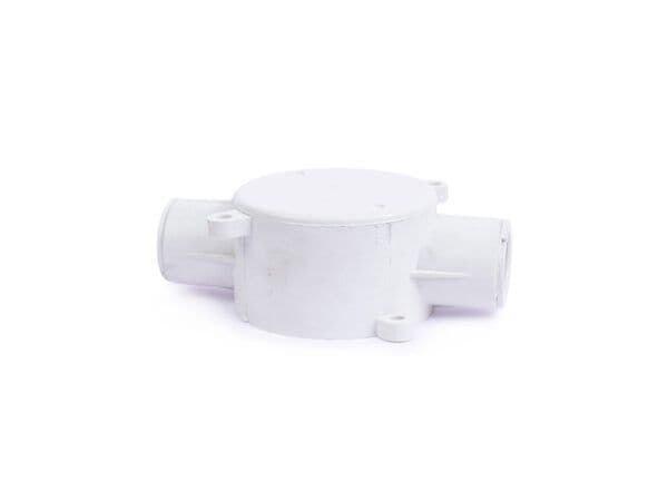 Junction box 2way angle 40mm PVC white 25mm Polycrome #Srilanka