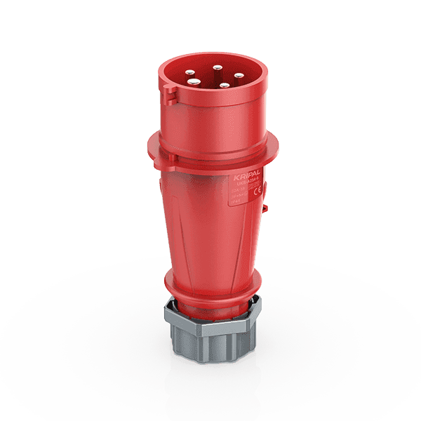 Industrial Socket  Plug  (Male) 32A 5P 400V IP44  6H UKS2-A254-6 Kripal