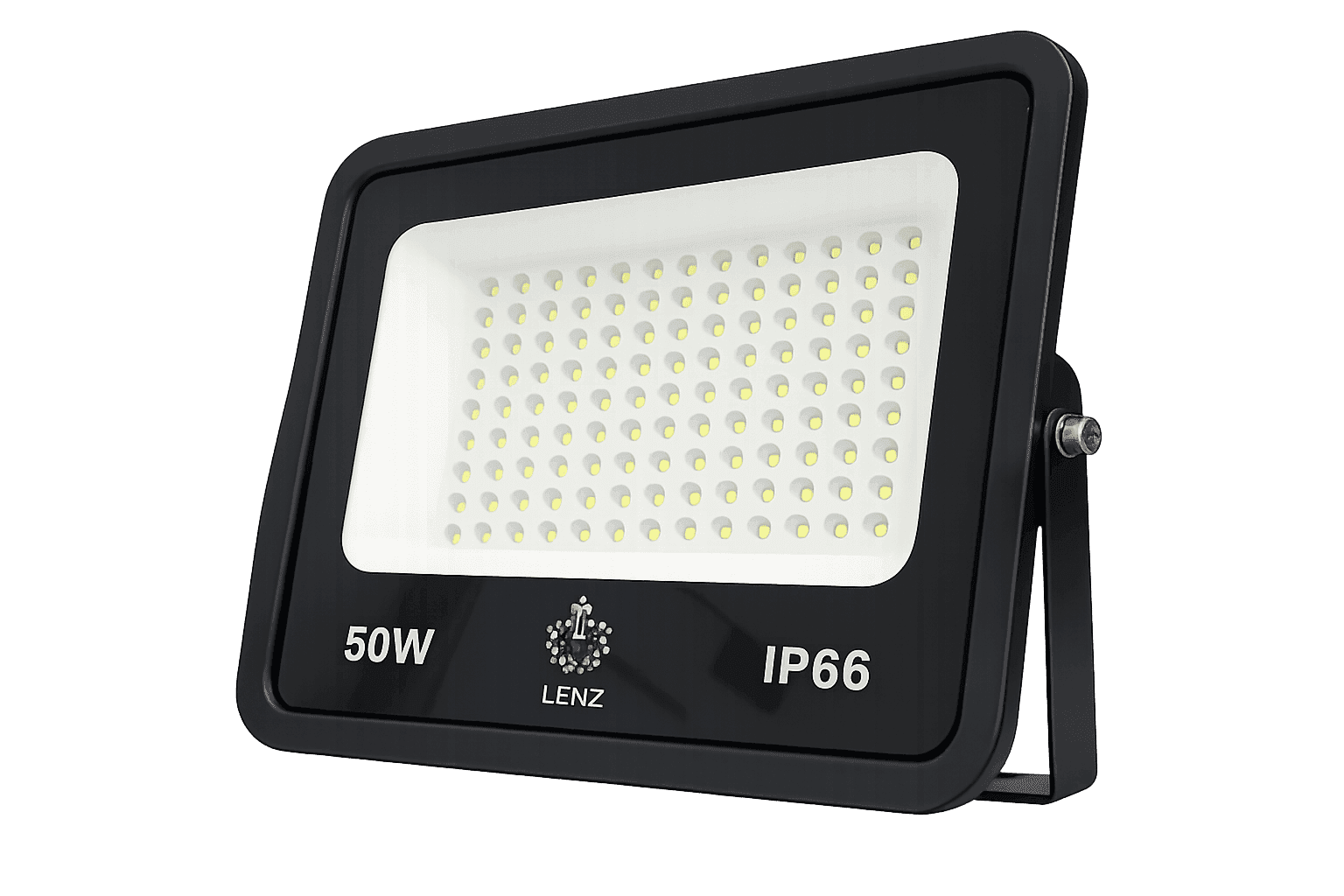 LED Flood Light 220V Daylight 50W IP67 (Slim)Black  LENZ