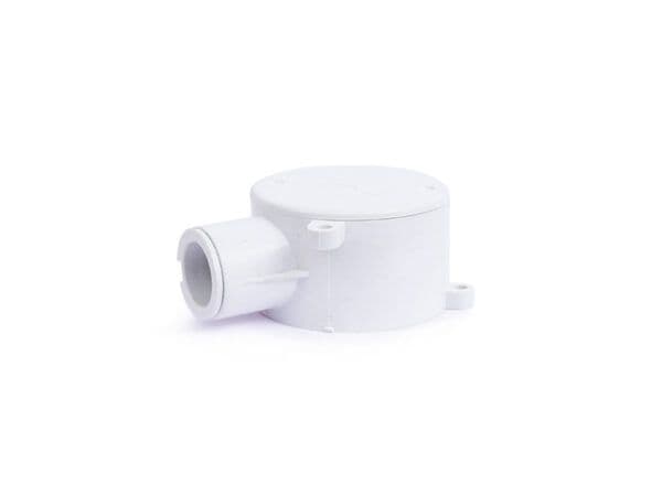 Junction box 1way 40mm PVC white 25mm Polycrome #Srilanka