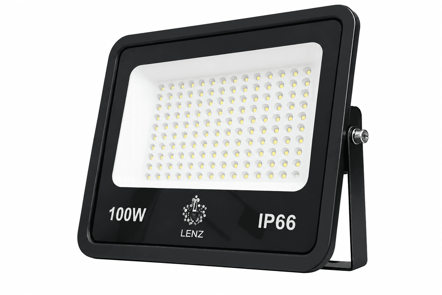 LED Flood Light 220V Daylight 100W IP67 (Slim)Black  LENZ