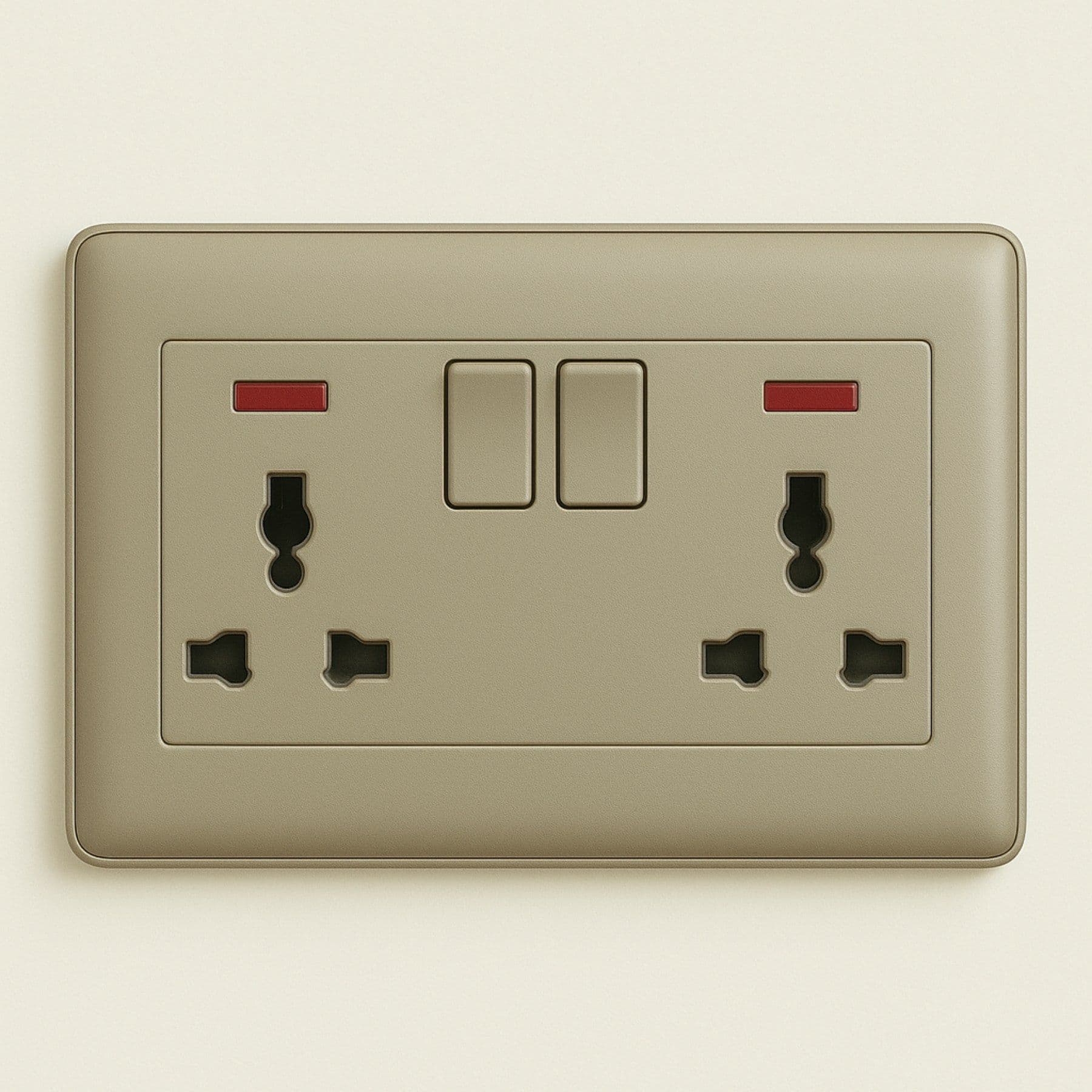 Socket Switch Double - 13A (Grey)