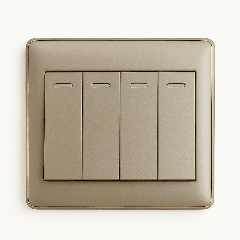 Switch outlet 4 Gang 1 Way - 13A (Grey)