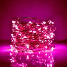 LED Fairy Light Transparent wires *10m 100LED Pink *Still model /*Waterproof