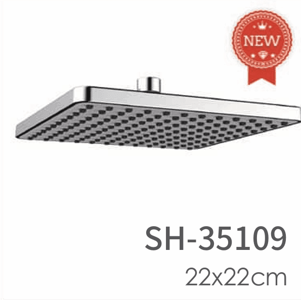 Overhead shower Head Square Chromed 1/2 22X22CM SH-35109 EUS
