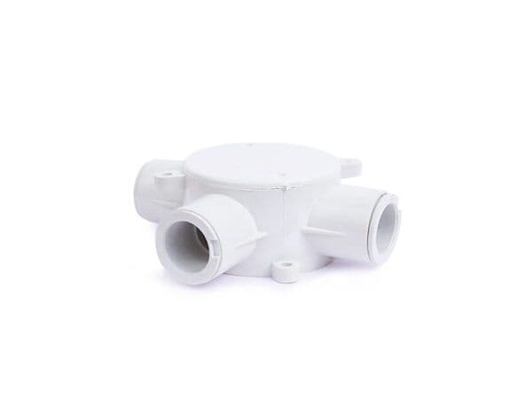 Junction box 3way 40mm PVC white 25mm Polycrome #Srilanka